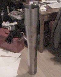 Stacked, unwelded pipe sections for the 'Tundra Jet' (c) 2003 Mike Kirney